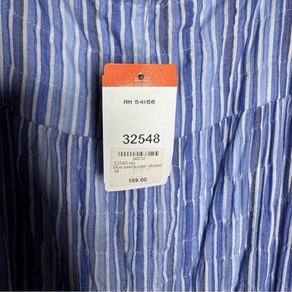 Elliott Lauren Seersucker Maxi Dress Size Medium NWT - Picture 5 of 11